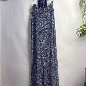 Source Unknown Navy Floral Maxi Dress